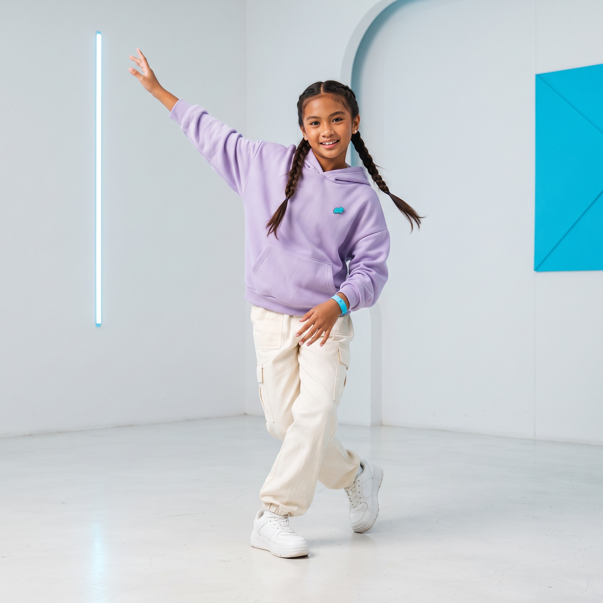 Young dancer practicing choreography